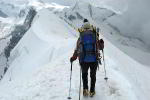 Abstieg ber den Grat des Breithorn
