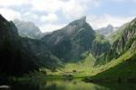 Blick ber den Seealpsee zum Sntis
