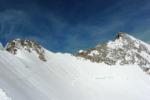 Blick zum Gipfel des Piz Bernina
