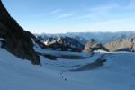 Auf dem Scerscen Gletscher
