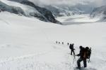 Abstieg auf dem Jungfraufirn
