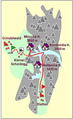 Skizze zum Tourenverlauf