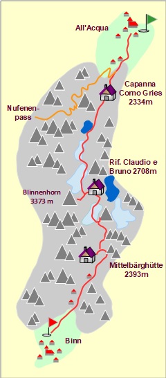 Skizze zum Tourenverlauf