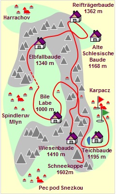 Skizze zum Tourenverlauf