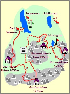 Skizze zum Tourenverlauf