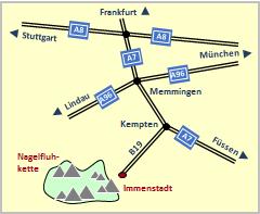 Skizze Anfahrtbeschreibung