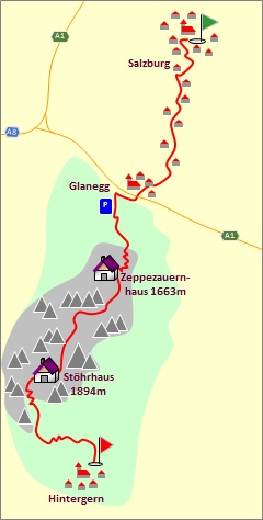 Skizze zum Tourenverlauf