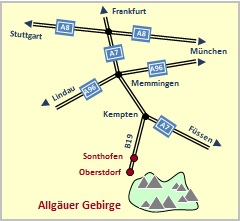 Skizze Anfahrtbeschreibung