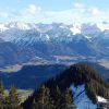 Blick zu den Sprungschanzen in Oberstdorf
