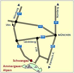 Skizze Anfahrtbeschreibung