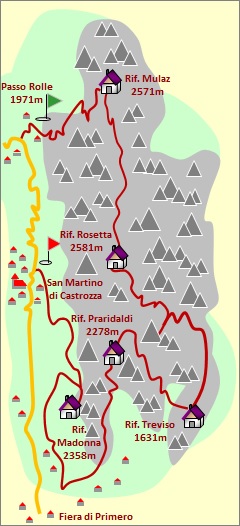 Skizze zum Tourenverlauf