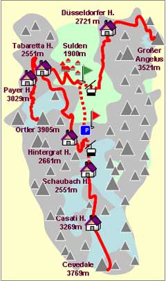 Skizze zum Tourenverlauf