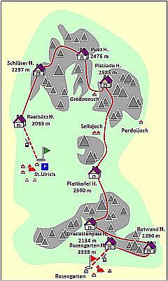 Skizze zum Tourenverlauf