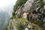 Kletterpassage auf dem Adamellohöhenweg
