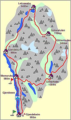 Skizze zum Tourenverlauf