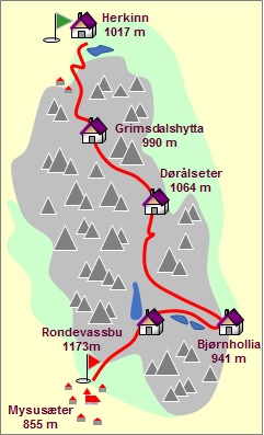 Skizze zum Tourenverlauf