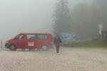 Httentaxi auf dem Parkplatz Steinplatte