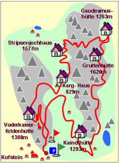 Skizze zum Tourenverlauf