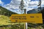 Wegweiser an der Grafenalm 
