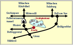 Skizze Anfahrtbeschreibung