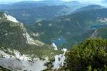 Blick zum hinteren und vorderen Langbathsee
