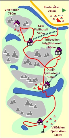 Skizze zum Tourenverlauf