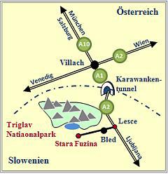 Skizze Anfahrtbeschreibung