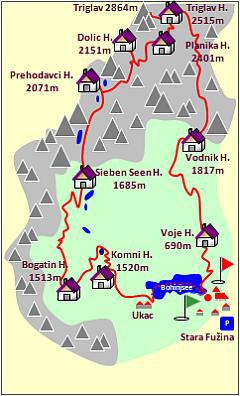 Skizze zum Tourenverlauf