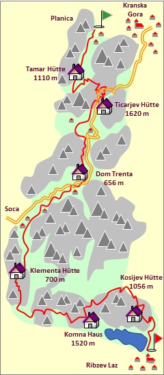 Skizze zum Tourenverlauf