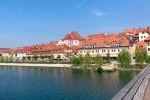 Blick zum Altstadtviertel Lent
