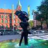 Brunnen am Bankgeb�ude
