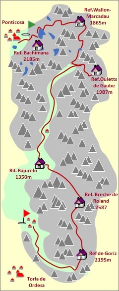 Skizze zum Tourenverlauf