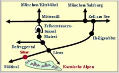 Skizze Anfahrtbeschreibung