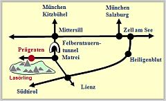 Skizze Anfahrtbeschreibung