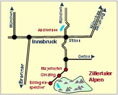 Skizze Anfahrtbeschreibung