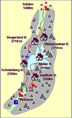 Skizze zum Tourenverlauf